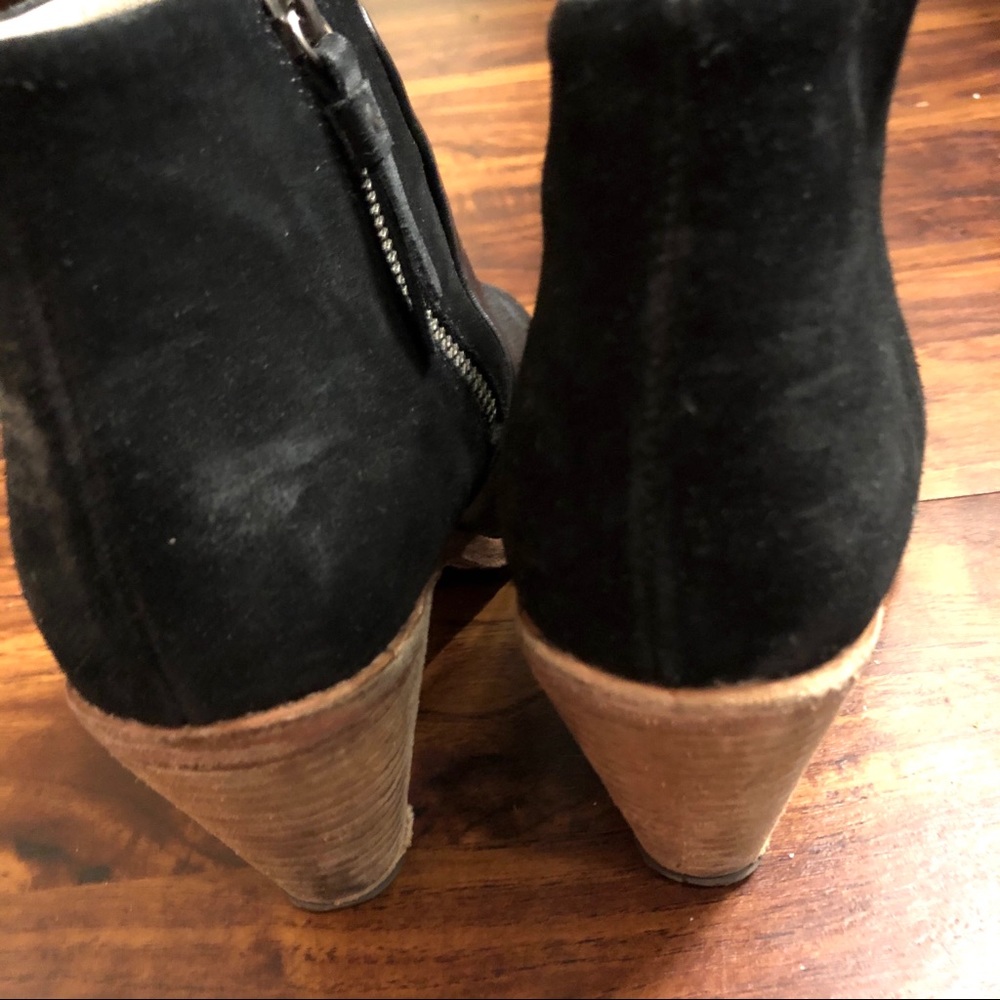 BODEN “Harper” Black Leather Suede Bootie size 39 9 - Picture 4 of 9